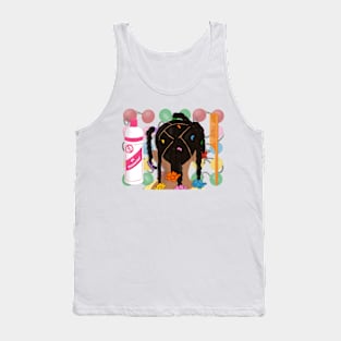 Black Girl Hair Pink Moisturizer Comb Art Tank Top